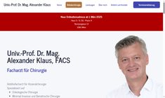 Dir.Prim.Univ.Prof. Dr. Alexander Klaus Webseite