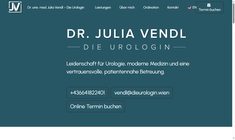Dr. Julia Vendl Webseite
