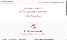 Dr. Milena Copanovic Webseite