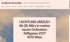 Dr. Myriam Sarny MSc Webseite