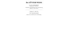 Dr. Günter Weiss Webseite
