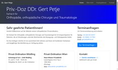 Priv.Doz. Dr. Gert Petje Webseite