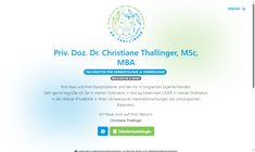 Priv.Doz. Dr. Christiane Maria Thallinger Webseite