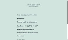 MR Dr. Josef Gasser Webseite