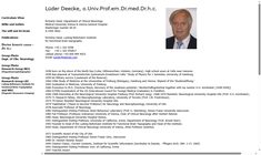 O.Univ.Prof. Dr. Lüder Deecke Webseite