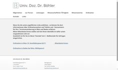 Univ.Doz. Dr. Maximilian Franz Böhler Webseite