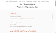 Dr. Christina Kunze Webseite