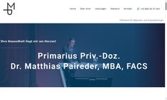 Prim. Priv.Doz. Dr. Matthias Erich Paireder MBA Webseite
