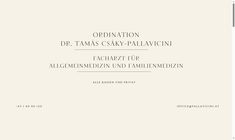 Dr. Tamas Csaky-Pallavicini Webseite
