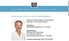 Prim. Univ.Doz. Dr. Wolf Müllbacher Webseite