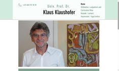 Ao.Univ.Prof. Dr. Klaus Klaushofer Webseite